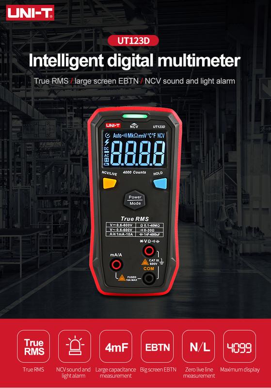 Multimètre numérique intelligent automatique Ut123d Ut123d Ut123d