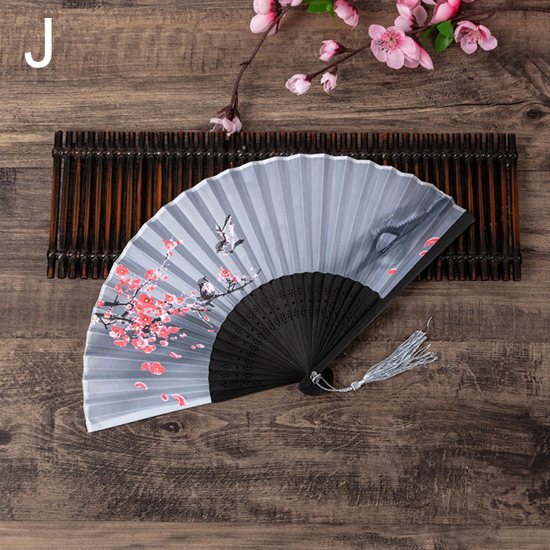 Buy QIMEI-SHOP Folding Fan,Silk Hand Bamboo Fan for Dancing