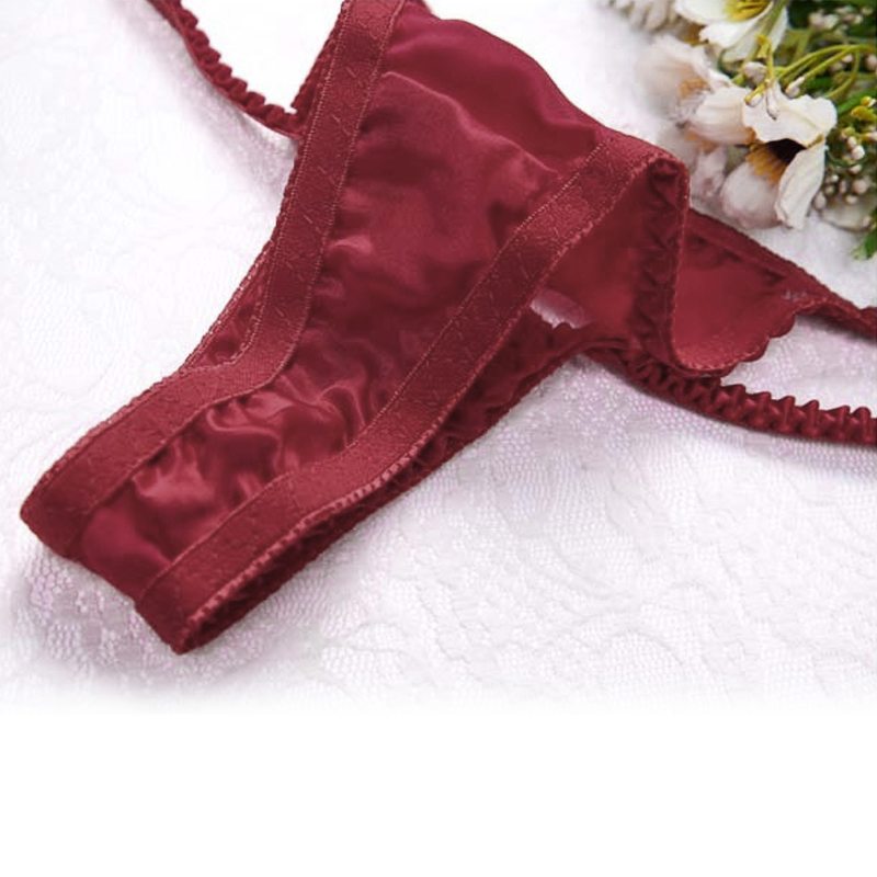 Women Mulberry Silk Thongs Briefs Ladies Sexy G-String Panties Underwear  Knicker