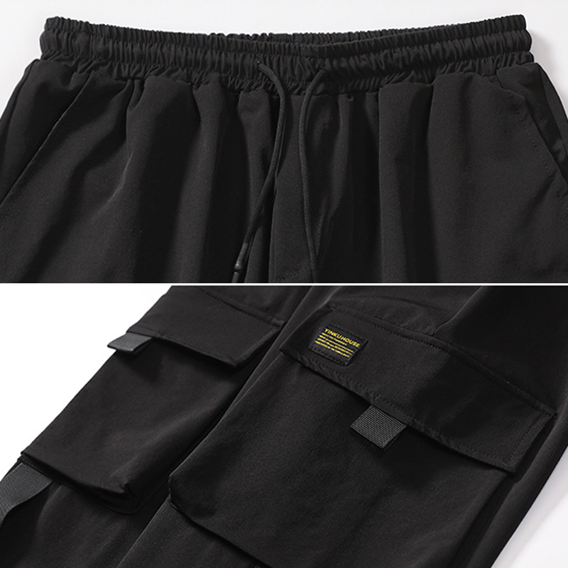 Men Fashion Street Harem Pants Hip Hop Elastic Cargo Pants Joggers Trousers  New
