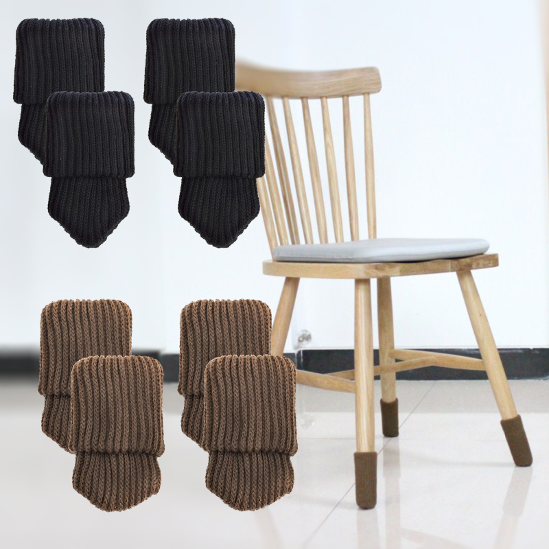 Details About New Chair Leg Cover Knitting Sock Floor Protector Furniture Table Feet Pads 4pcs