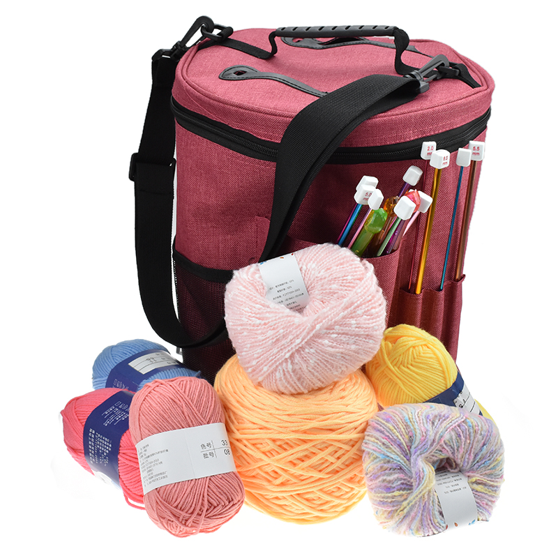 Senlan Yarn Storage Knitting Yarn Case Crochet Hooks Thread Yarn ...