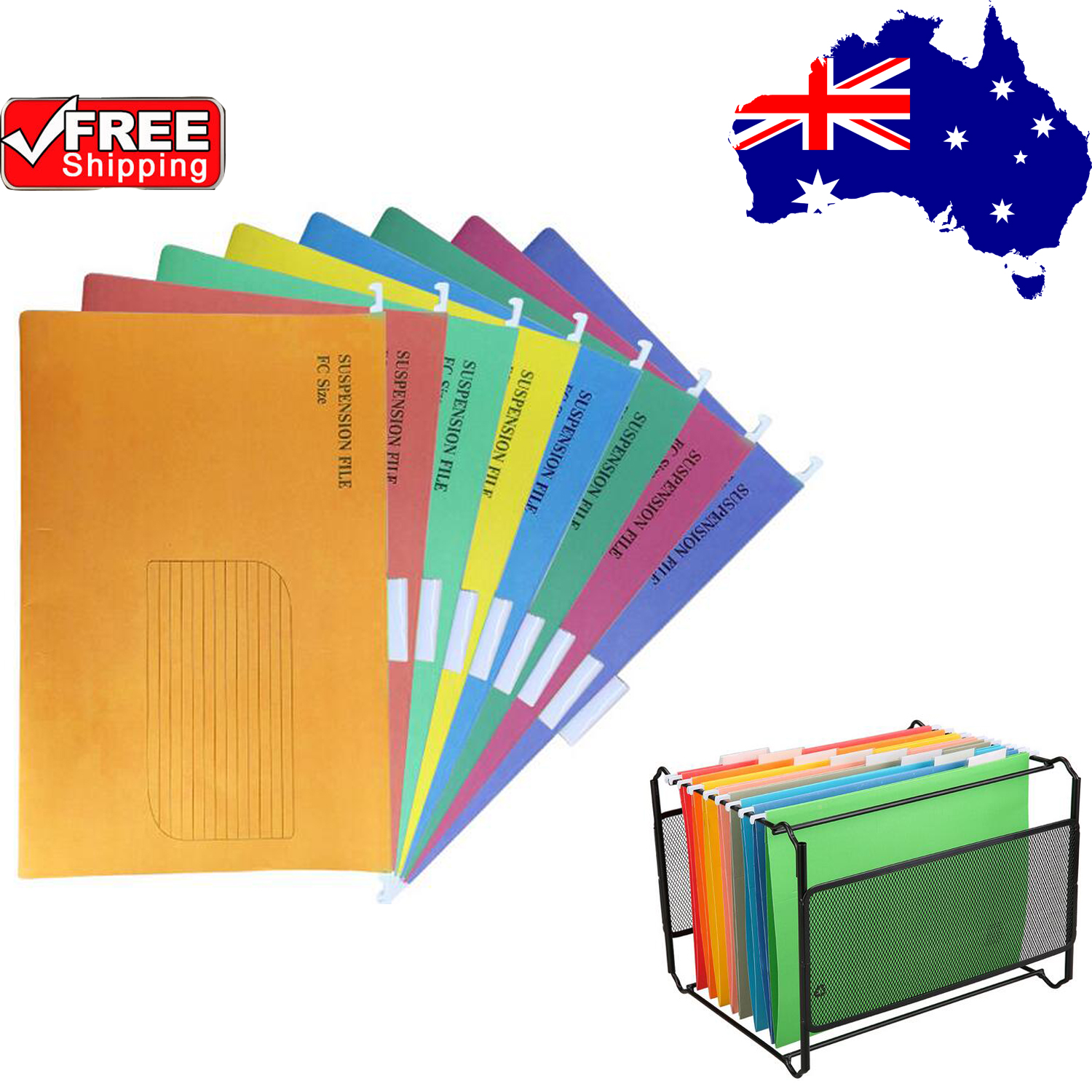 50x Suspension Files Foolscap Hanging File Folder Tab Colour Filing Cabinet O Ebay