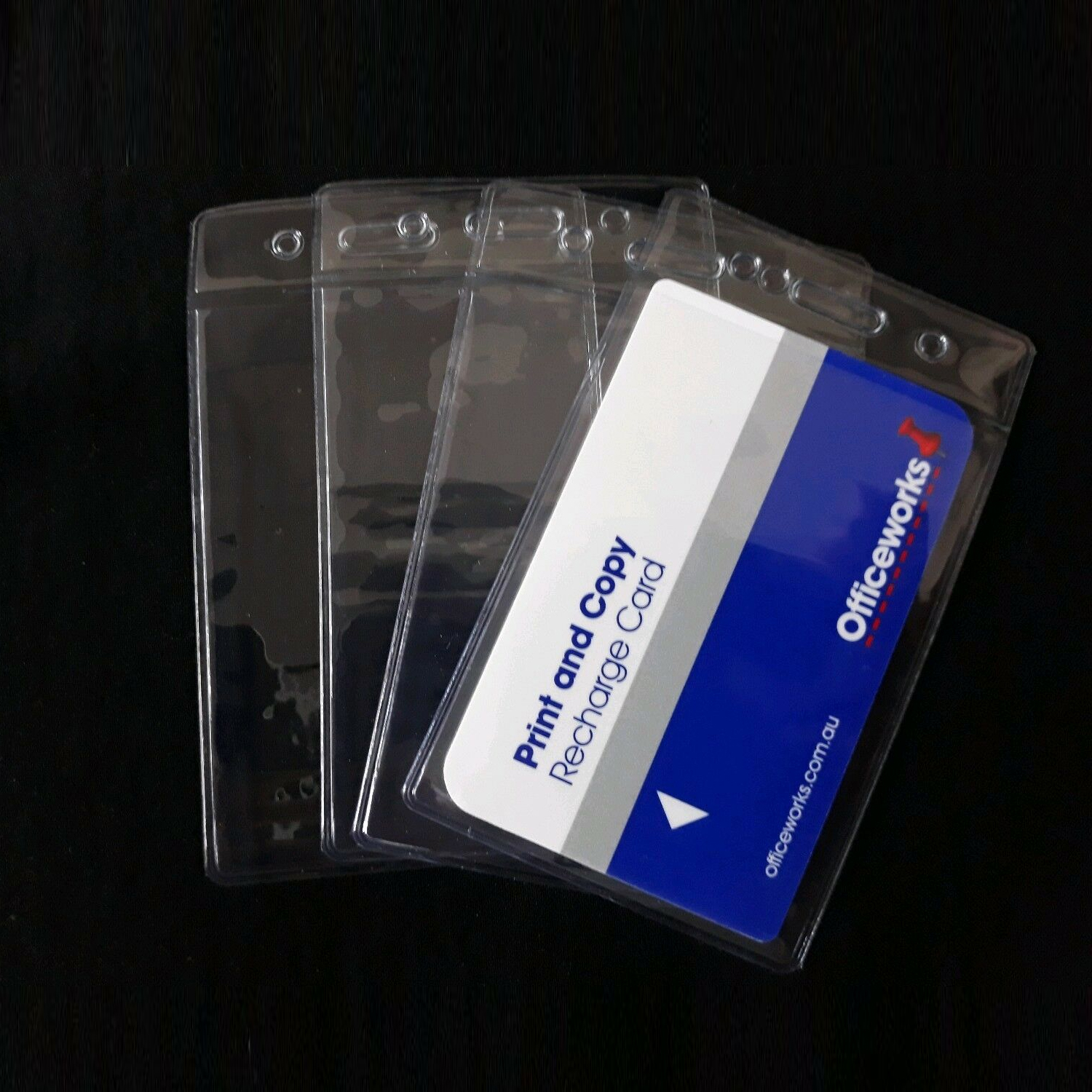 10PCS Plastic ID Card Holder Pouch Clear PVC Lanyard Work Badge Zip ...