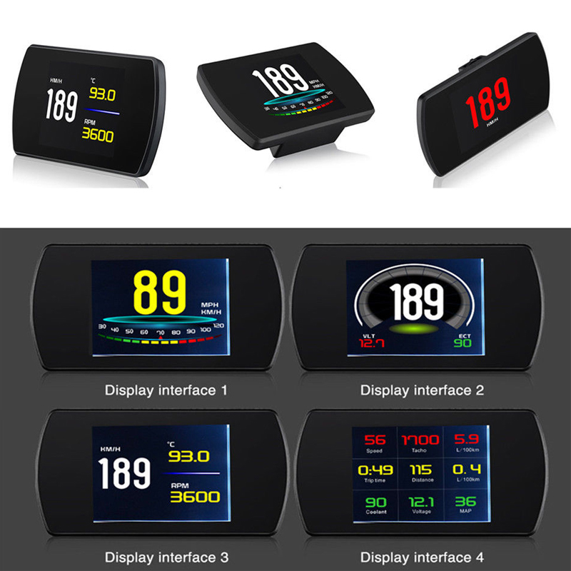 1x OBD ii HUD Head-up Display Car OBD2 Smart Digital 