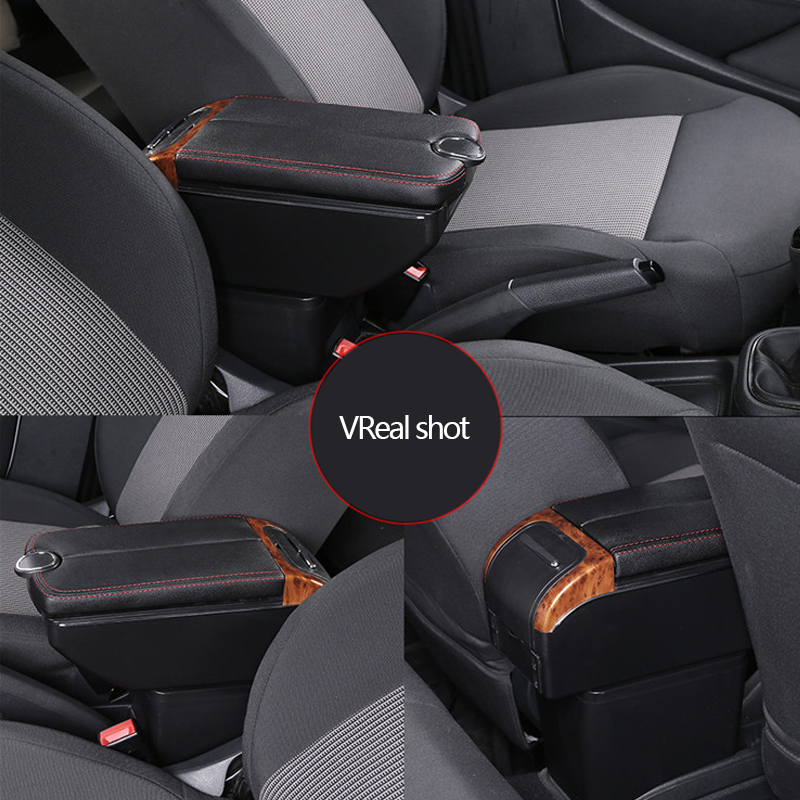 7-USB Charging Universal Car Dual Opening Armrest Box Central Console ...