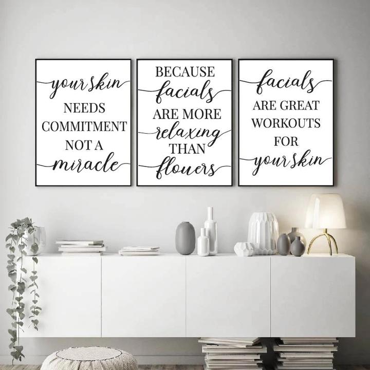 Beauty Salon Wall Art Canvas Prints Decor Facials Quotes Poster Esthetician Gift Ebay