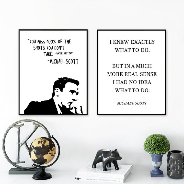 The Office Tv Show Art Canvas Poster Painting Michael Scott Quotes Office Decor Ebay