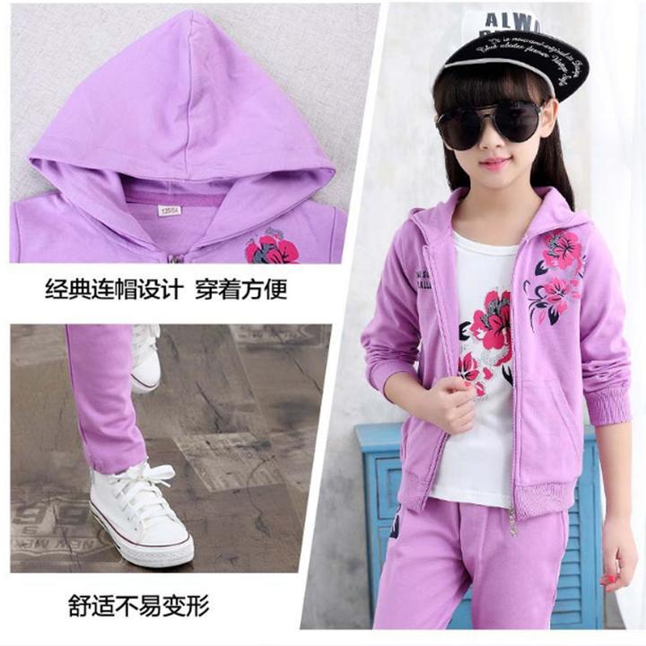 Girls Clothes Jacket Kids Clothing Hoodies+Pants Girl Tracksuit Sport Suit  Fall